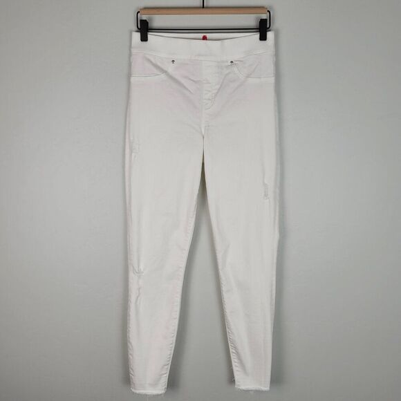 Spanx Distressed Skinny Jeans White Pull On Size S - Picture 2 of 11